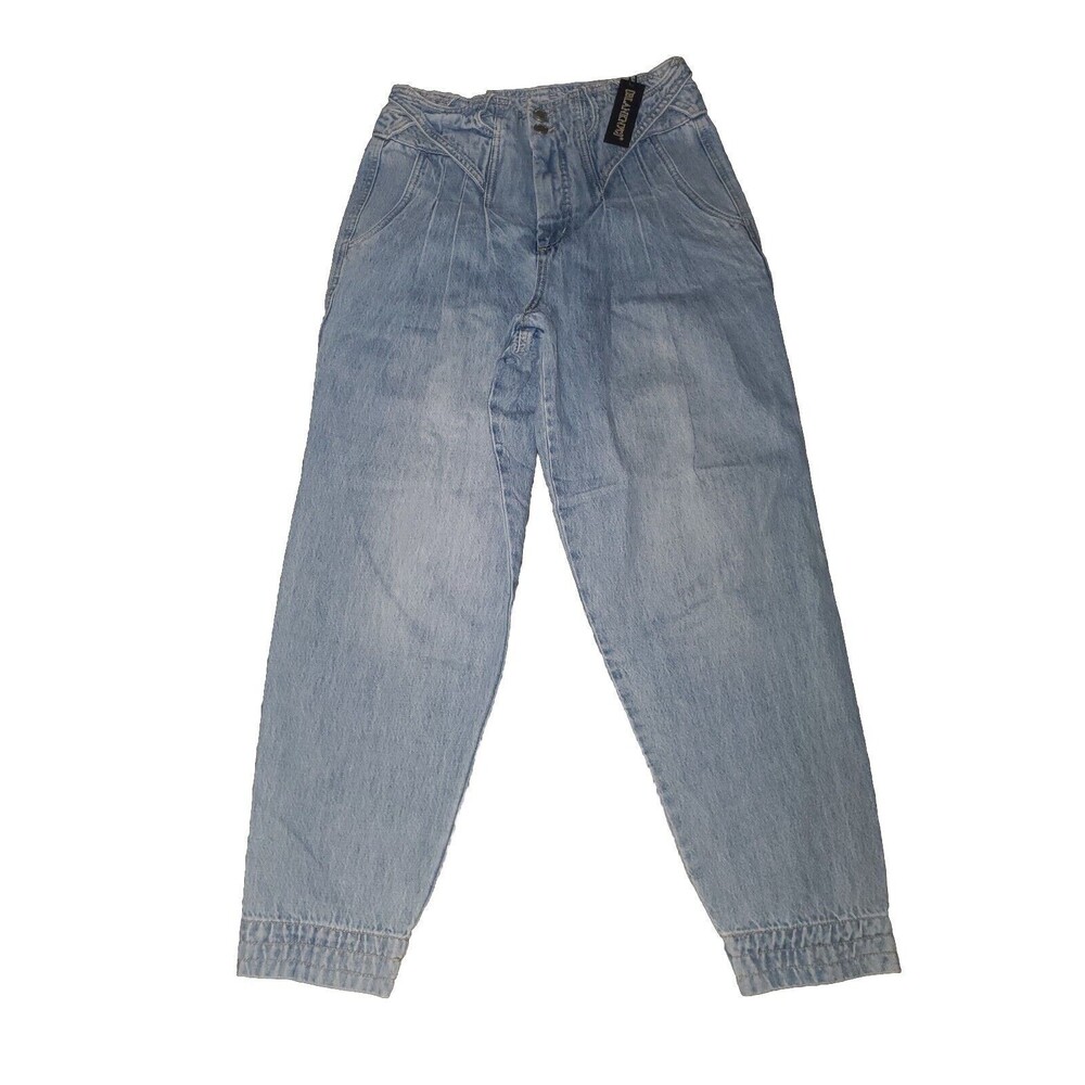 BlankNYC Light Wash Pleated High Rise Tapered Denim Jeans Size 28 New‎ With Tags